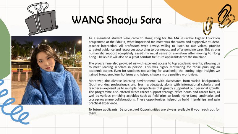 Gallery image of Student Voices: Reflections from the Second Cohort of MA in Global Higher Education - 1