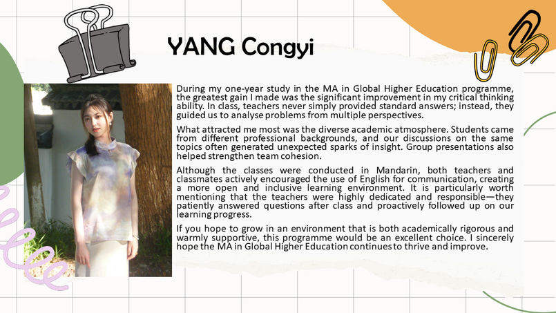 Gallery image of Student Voices: Reflections from the Second Cohort of MA in Global Higher Education - 3